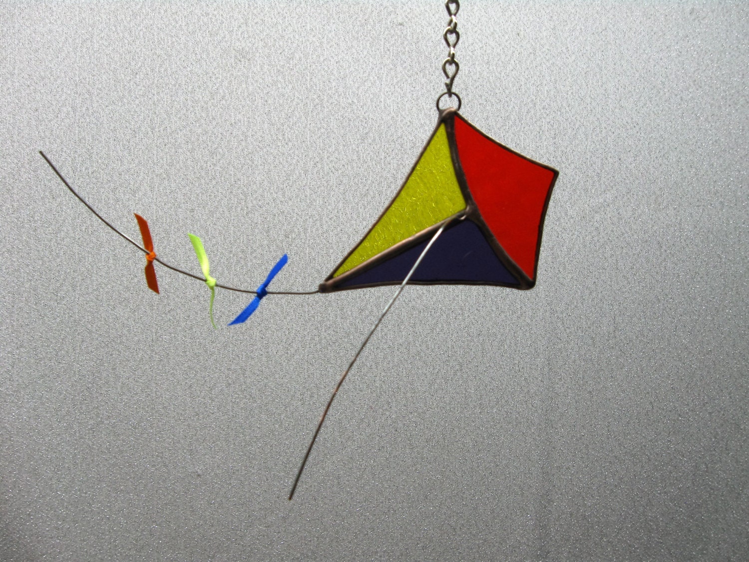 Kite stained glass suncatcher