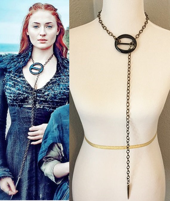 Sansa Stark Circle Chain Necklace n598 by DBakerJewelry on Etsy