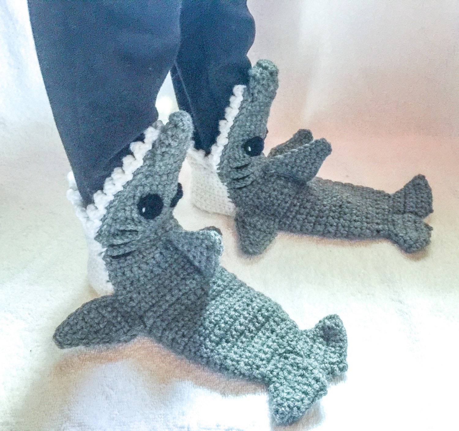 Childs Shark Socks Baby Shark Socks Crochet Shark Socks