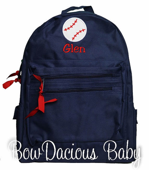 Boys Backpack Baseball Backpack Personalized Backpack