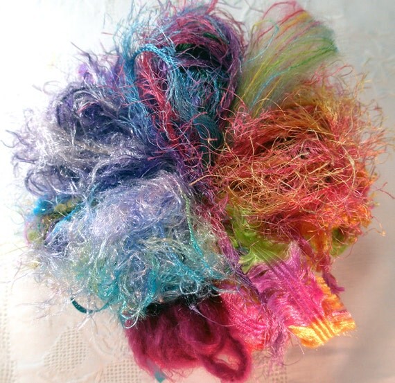 Items similar to Art Yarn Assortment Fuzzy Wuzzy Colorway on Etsy