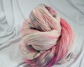 Merino Superwash Sock Yarn, Rose Quartz, Hand Dyed