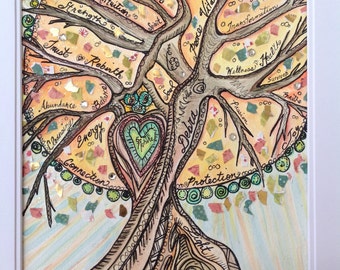 Meditation Tree Tree Of Life Original Watercolor Painting