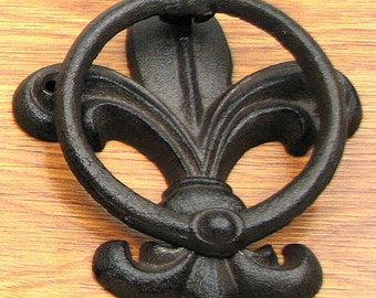 Fleur De Lis door knocker in cast iron pick you color