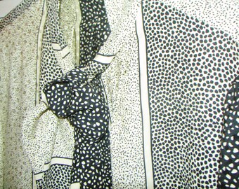 David Hayes Vintage Silk Blouse Black-Cream