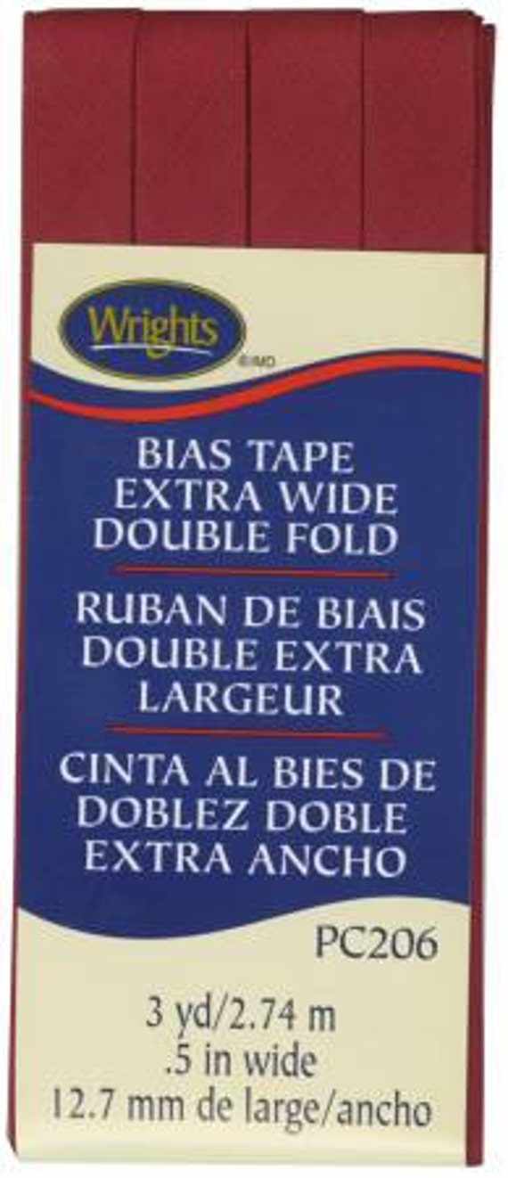 Bias Tape Extra Wide Double Fold 0.5 inches Wide 3 yards by