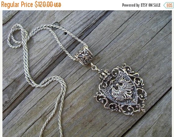On Sale Medieval Sheild Necklace In Sterling Silver By Billyrebs