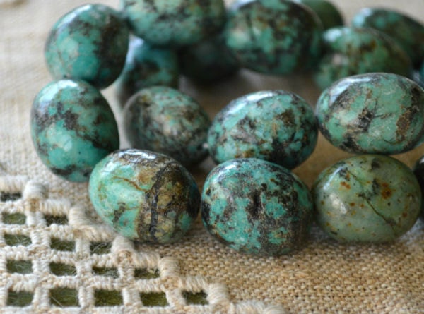 African Turquoise Jasper 21 30mm Large Nugget Natural