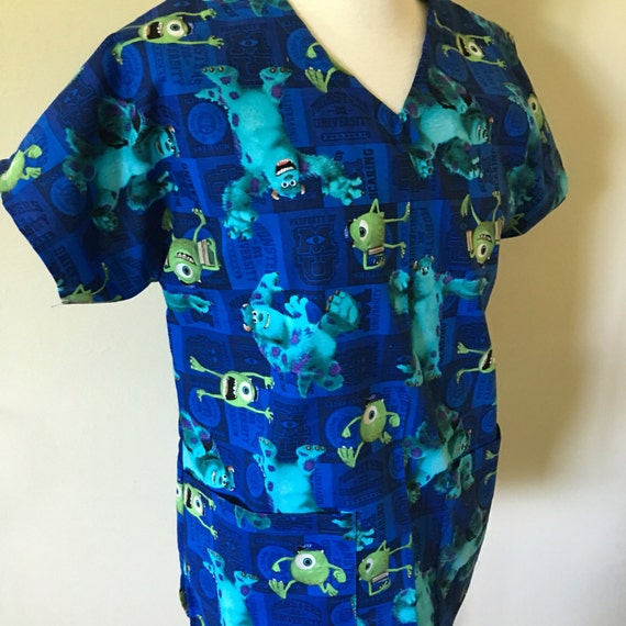 Monster inc scrub top dental vet scrub top uniform medical