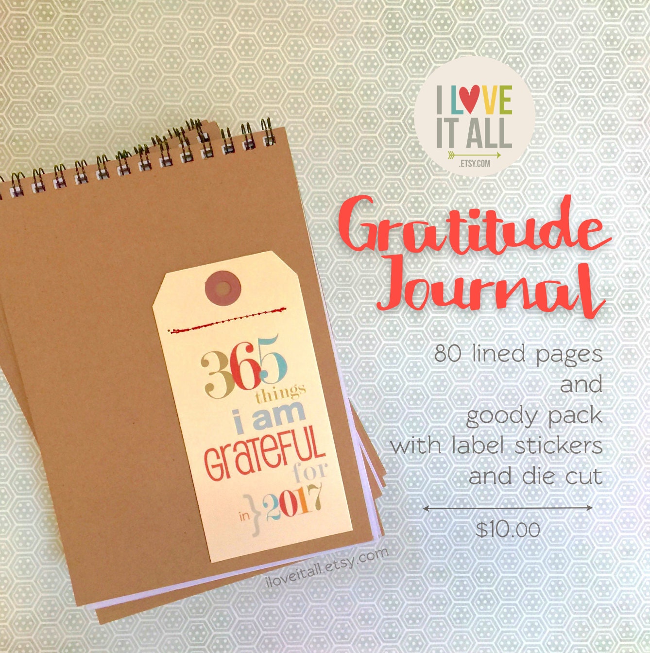 Gratitude Journal Notebook . 2016 365 Things I Am Grateful For