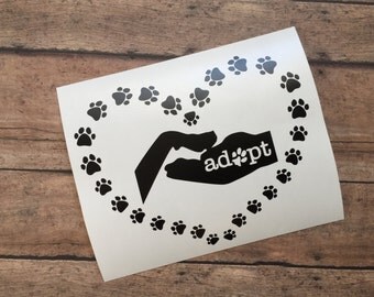 Adopt a dog Decal