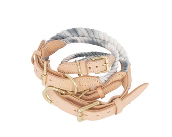 SALE Rope Dog Collar, Shibori