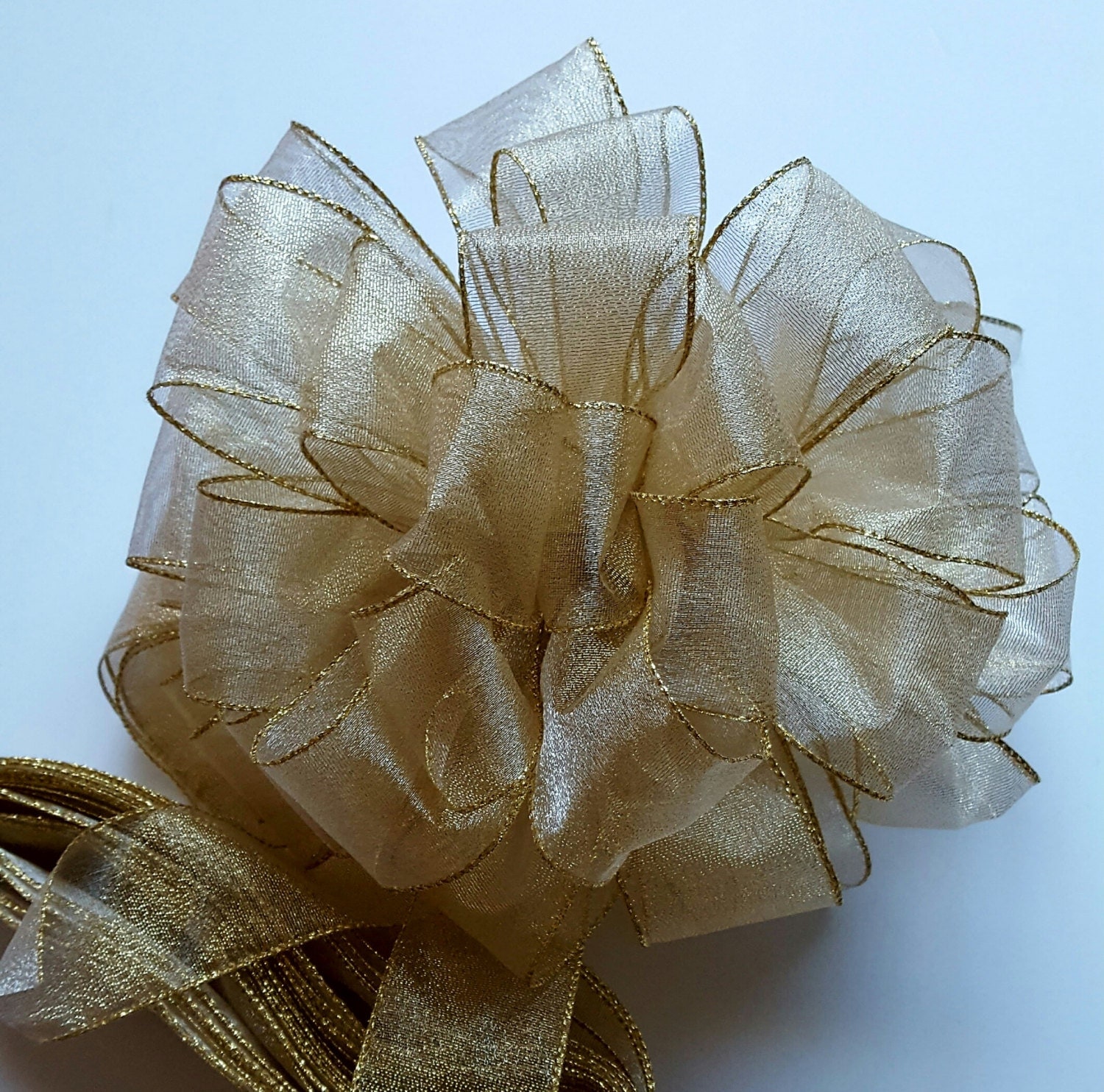 Gold Christmas Tree Topper Bow Gold Bows Metallic Gold Tree