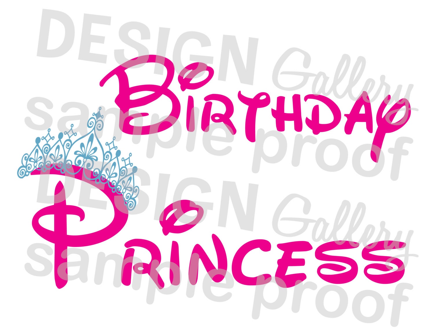 Download Birthday Princess with Crown image JPG image & SVG cut DIY