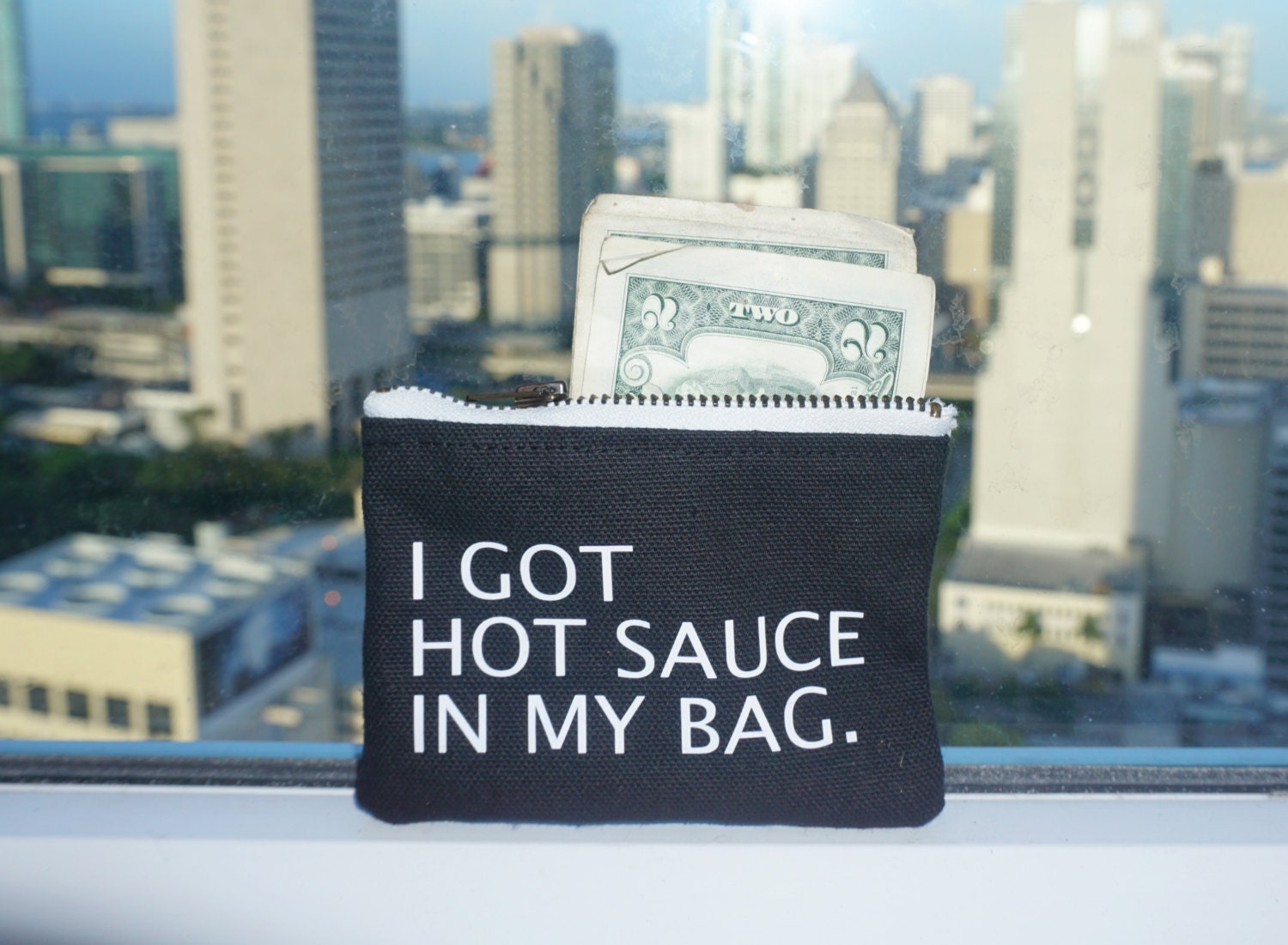 I Got Hot Sauce In My Bag Wine Wallet Zipper Pouch Zipper 