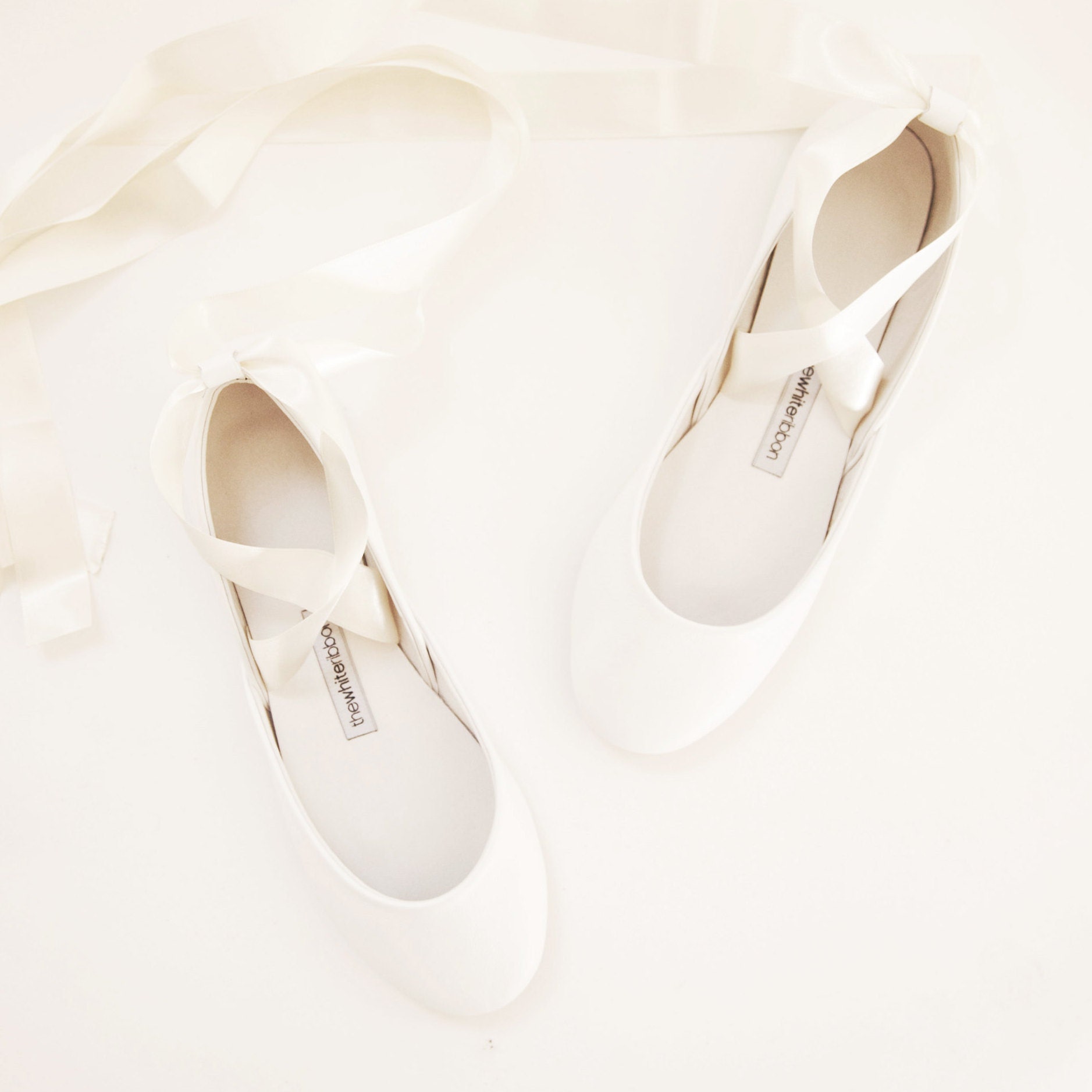 Ballet Flats Bridal / Wedding Shoes &Leather by thewhiteribbon