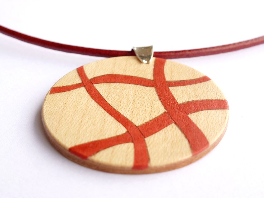 Wood inlay pendant Jewelry design Wooden necklaceWood by CMGArte