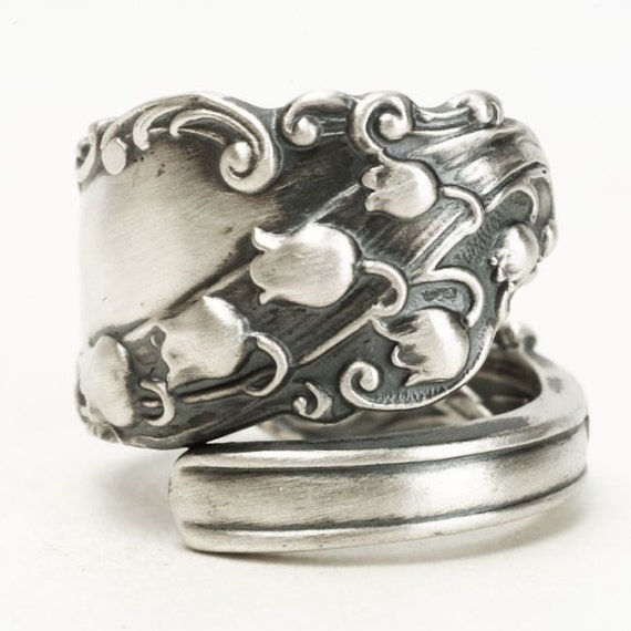 Lily of the Valley Ring Sterling Silver Spoon Ring Art