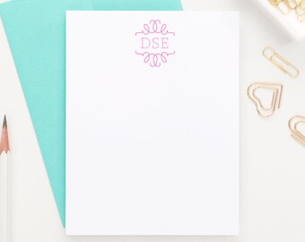 Personalized Stationery // Monogram stationery // Personalized Stationary // Choose your colors, MS011