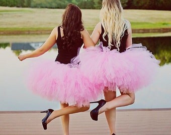 Pink Tutu Maternity Tutu Adult Tutu Skirt Adult Cake Smash Tutu Prom Tutu Bachelorette Tutus Solid pink Adult Tutu for waist up to 34 1/2"