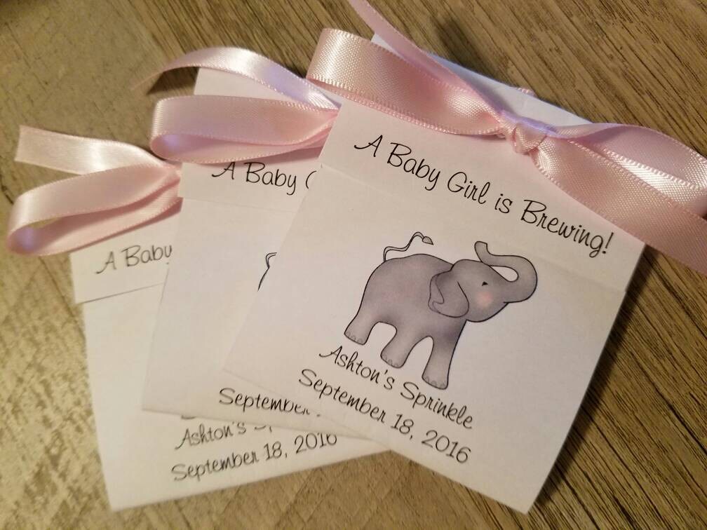 Elephant Tea Bag Favors for Baby Shower Tea Party Favors Baby