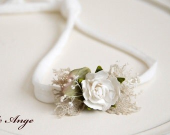 Newborn Headband/ Newborn prop/ Newborn Tieback/ Baby photo prop/ Eco headband/ Newborn jersey tieback