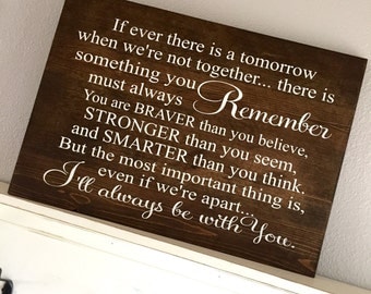 Winnie The Pooh If Ever There Is A Tomorrow - Subway Sign
