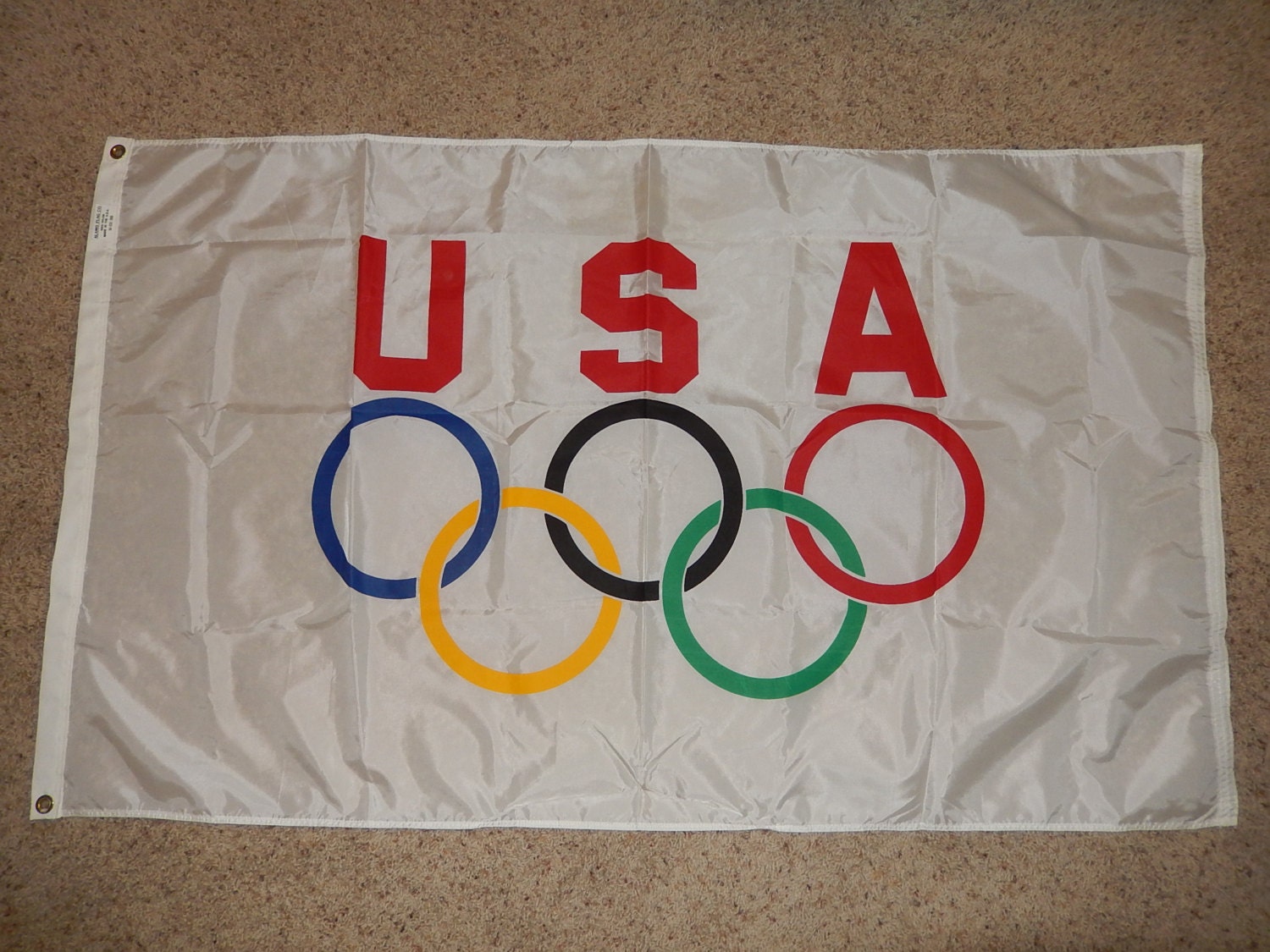 Olympics FlagUSA 1984 5 foot Olympics flag 5 ringsLos