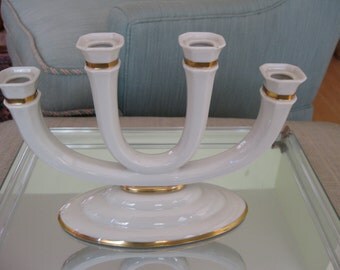 Rosenthal Germany White with Gold Candle holder