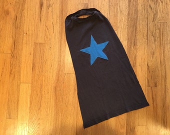 Navy Blue Kids Super Hero Cape with Blue Star
