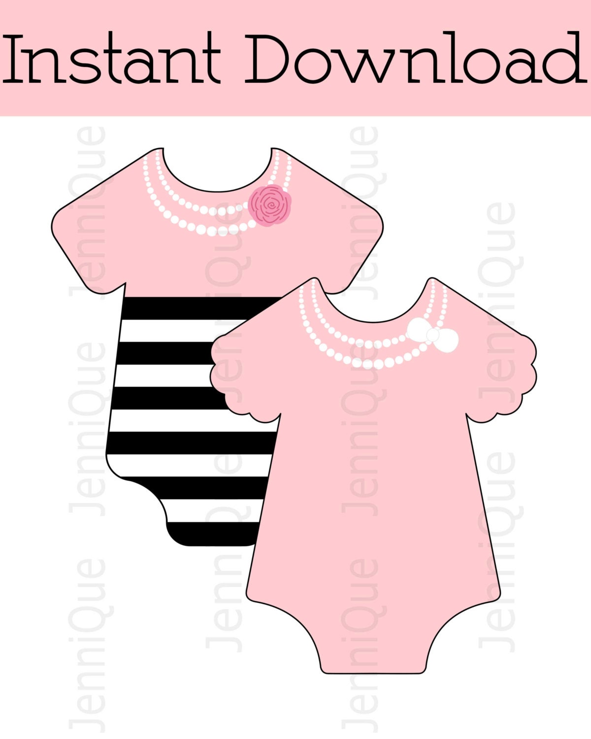 Printable Onesie Banner Onesie Baby Shower Decor Onesie with