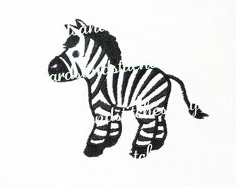 Zebra Embroidery - Baby Embroidery Design - Embroidery - Machine Embroidery - Instant Download - Two Sizes 4x4 and 5x7 - Seven Formats