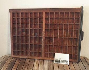 Vintage Wood Printers Drawer
