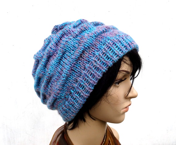 knit beanie hat knitted winter hat knitting colorful cap