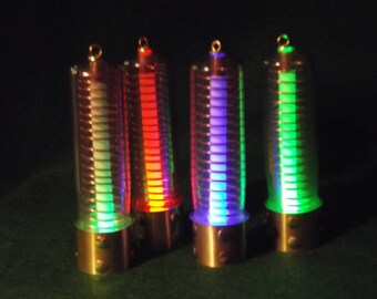 Holiday Steampunk Tesla Tube Light Up Christmas Tree Ornament REDUCED PRICE