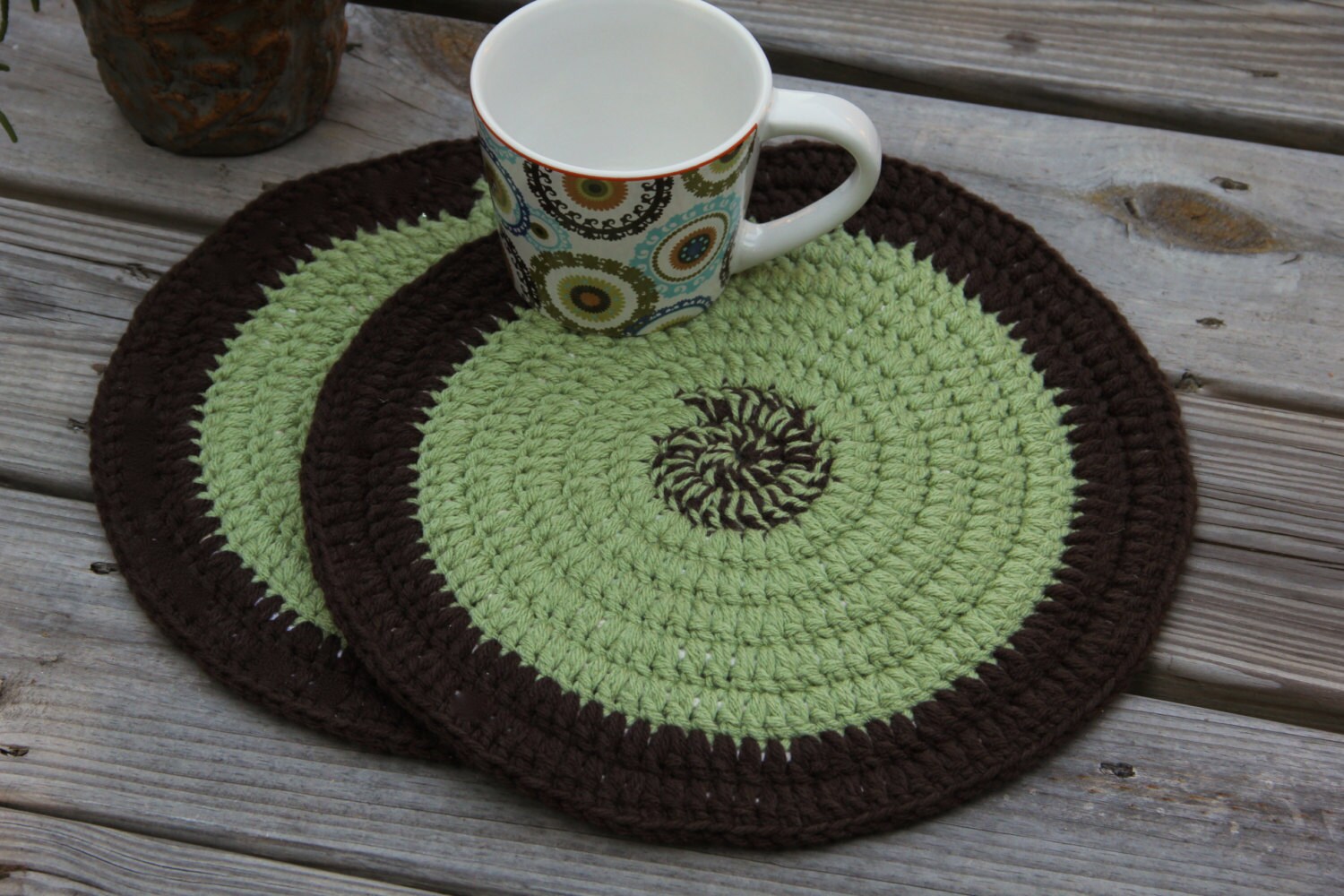 Crochet Placemat Dining mats Round Placemats Table Mats