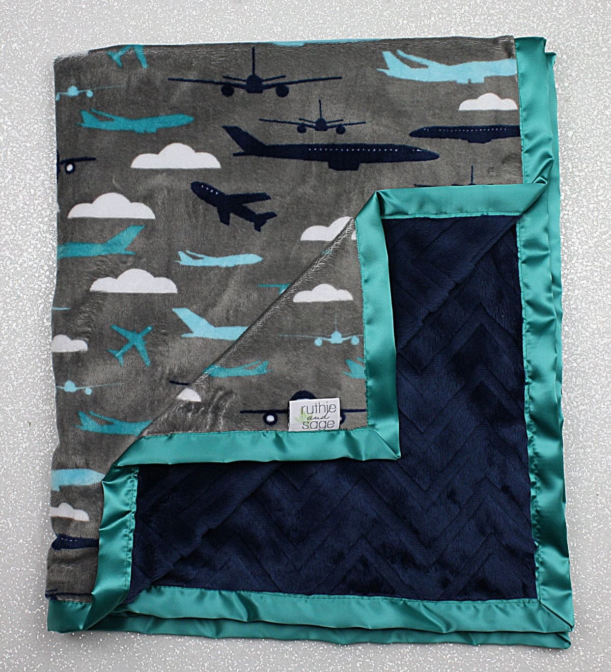 Minky Blanket Aviator Blanket Airplane Blanket Airplane