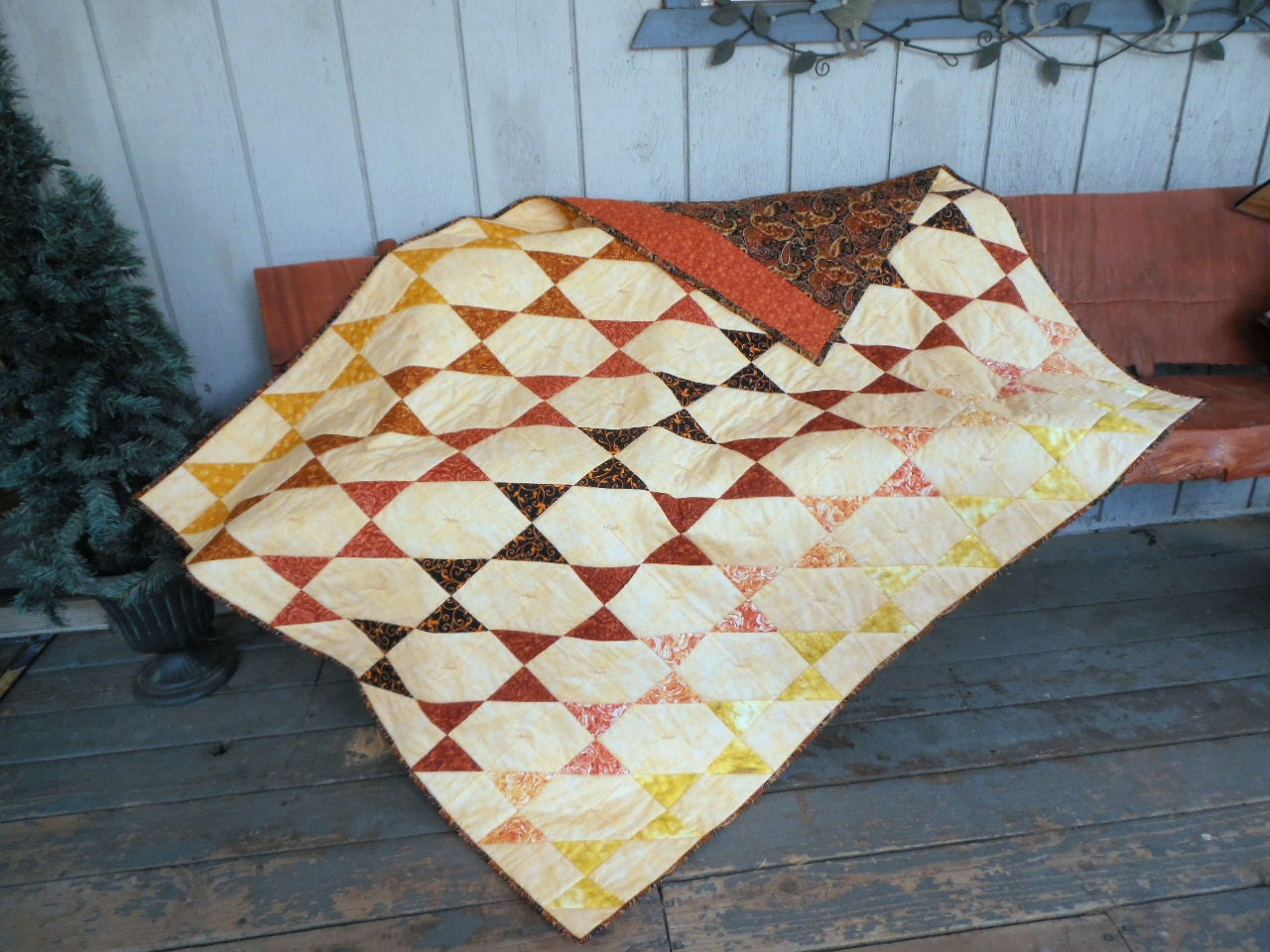 smoky-mountain-star-quilt-warm-earth-tone-quilt-orange