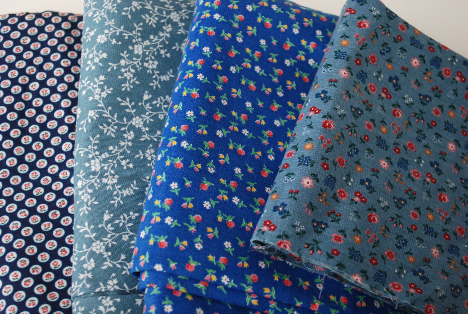 One Pound Blue Fabric Scraps cotton fabric