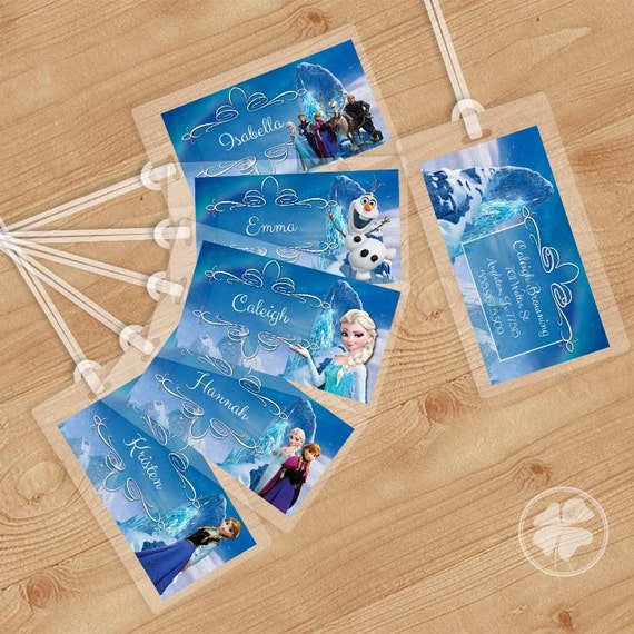 Frozen - Luggage Tag, Bag Tag, Backpack Tag, ID Tags, Personalized, Custom, Elsa, Anna, Olaf Il_570xn
