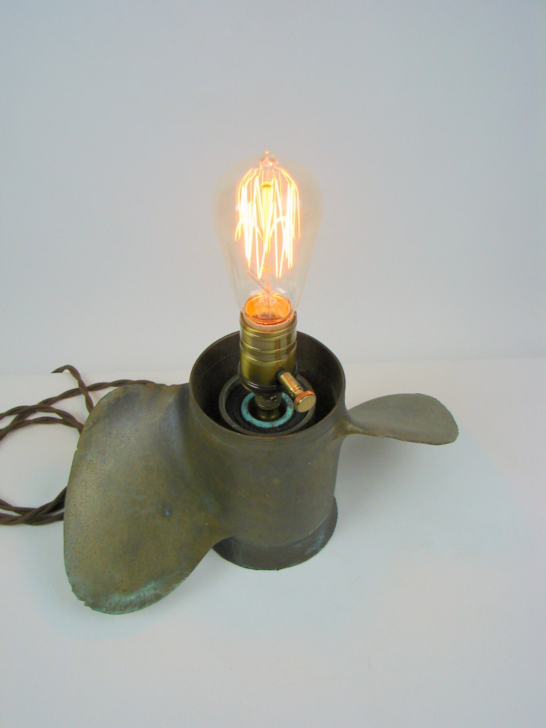 Table Lamp Upcycled Vintage Boat Propeller Lighting