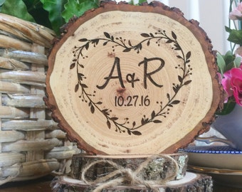 Rustic Wedding Cake Topper, Heart Cake Topper, Wood Cake Topper, Engraved Topper, Custom Wedding Cake Topper, Rustic Wedding Decor
