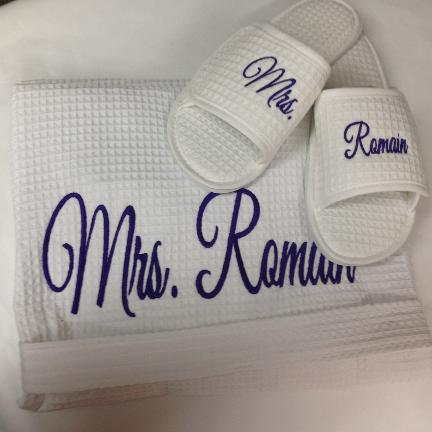 Personalized Robe and Slippers Set Personalized Spa