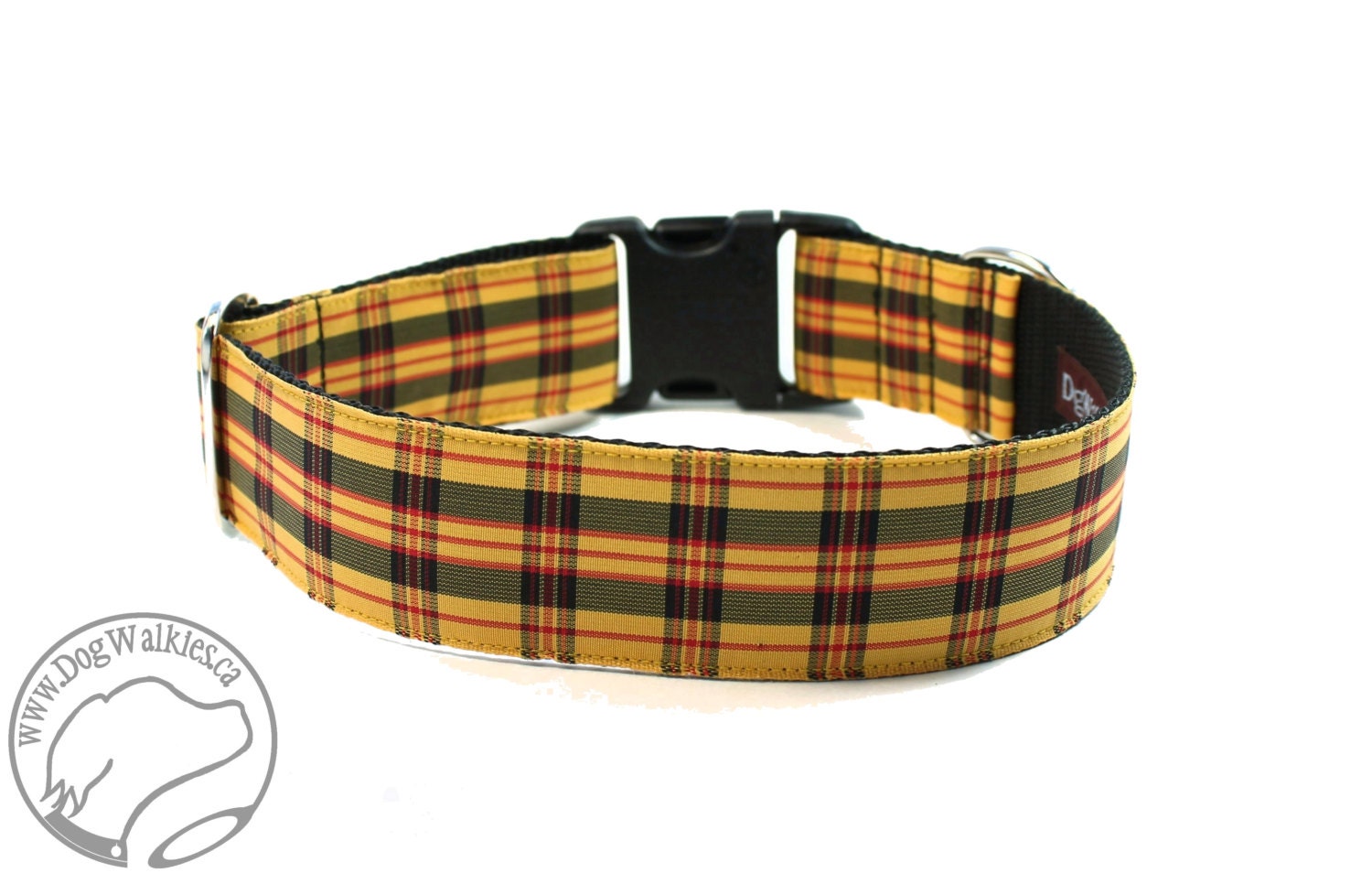 MacLeod Clan Tartan Dog Collar 1.5 38mm wide Red