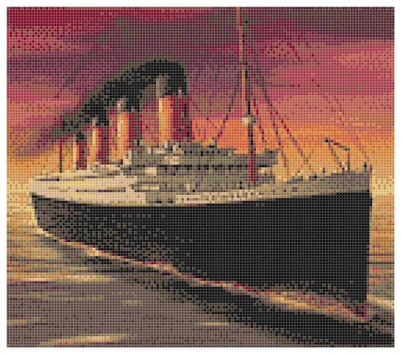 Titanic 14 Count Cross Stitch Chart / Kit