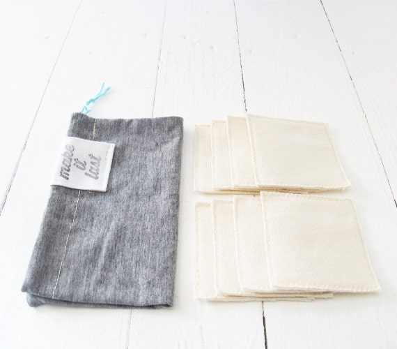 Reusable Cotton Pads / Soft Cotton Rounds set of by lastingthings