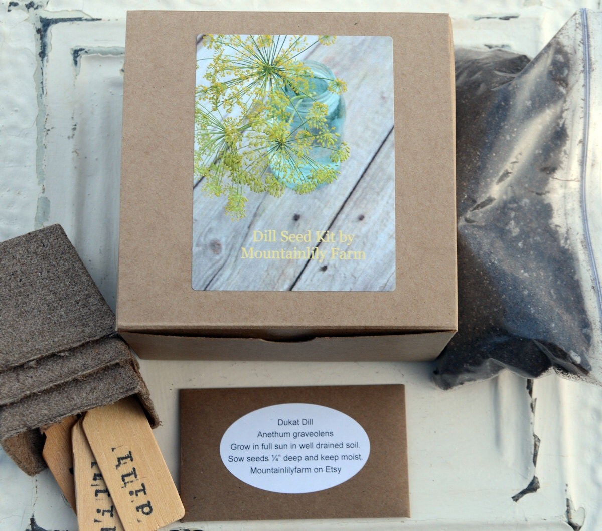 Herb Kit, Dill Seeds, Indoor Herb Garden, Heirloom Herb Seeds, Seed