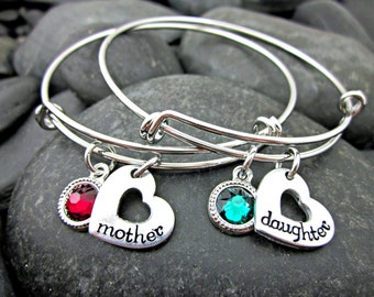 daughter mother bracelets bracelet matching jewelry mom birthstone