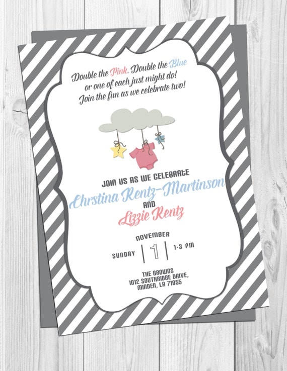 Double Baby Shower Invitations 5