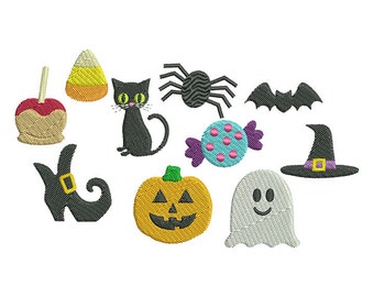 Halloween Minis Embroidery Design Set - Instant Download